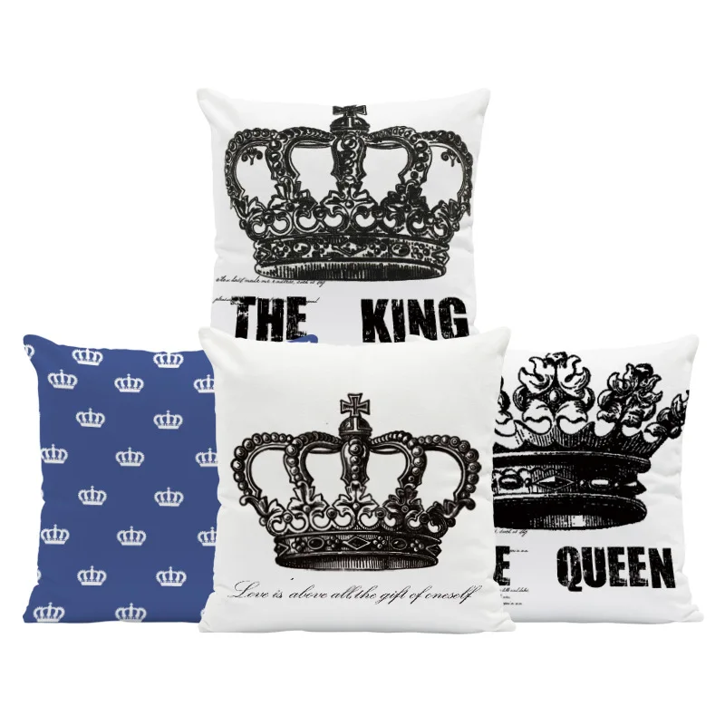 

Black white crown pillowcase
