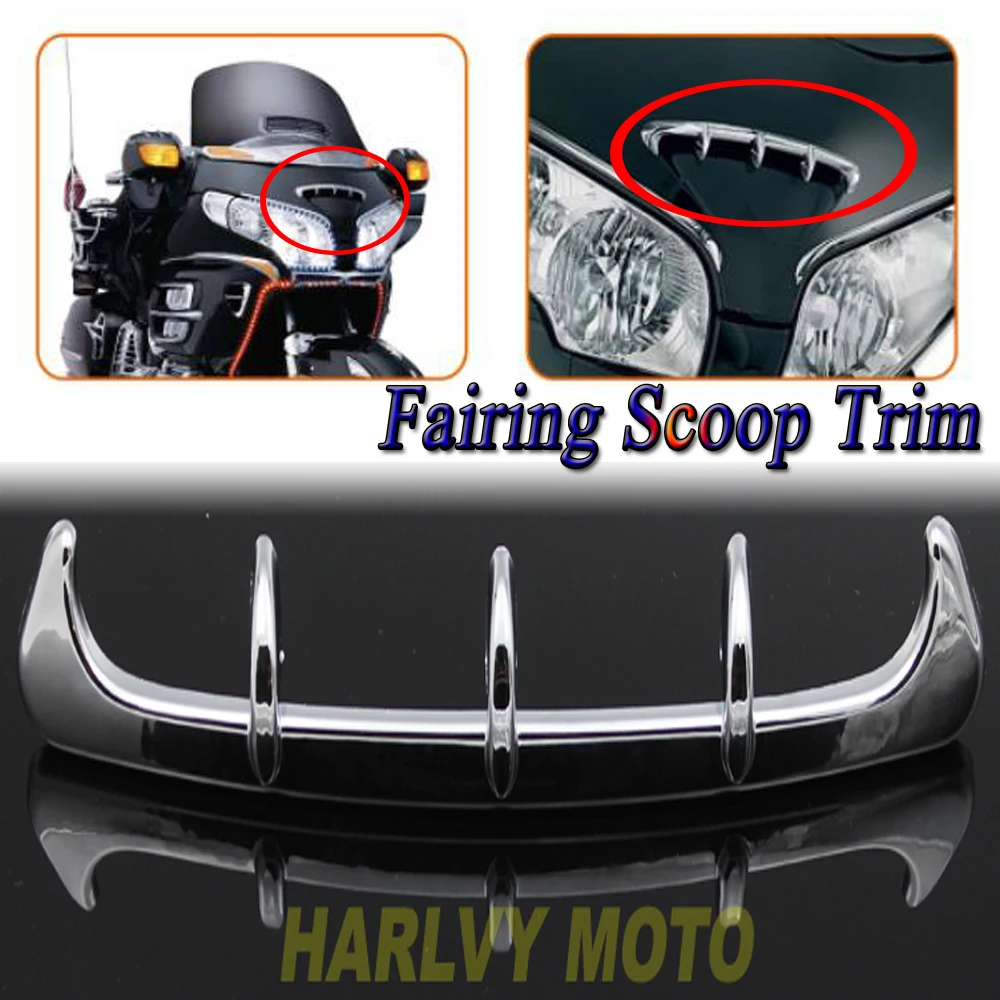 

Fit For Honda Goldwing GL1800 2001-2011 10 New Chrome Fairing Scoop Trim