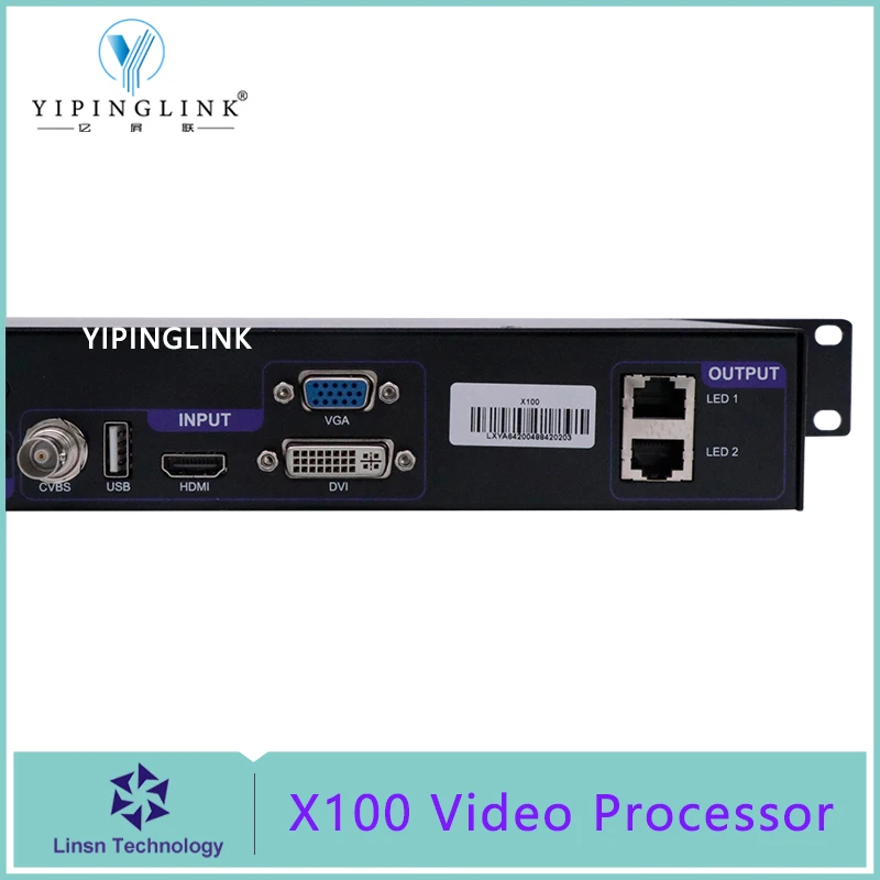 Видеопроцессор LINSN X100 HDMI DVI VGA CV вход 11-220 В напряжение переменного тока контроллер
