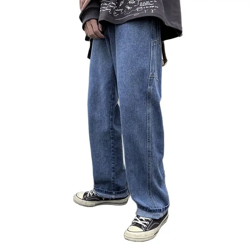 

Wholesale 2022 Fashion Casual Street New Straight Jeans Men's Korean Loose Trend Retro Drop Wide Leg Students Harem Pants