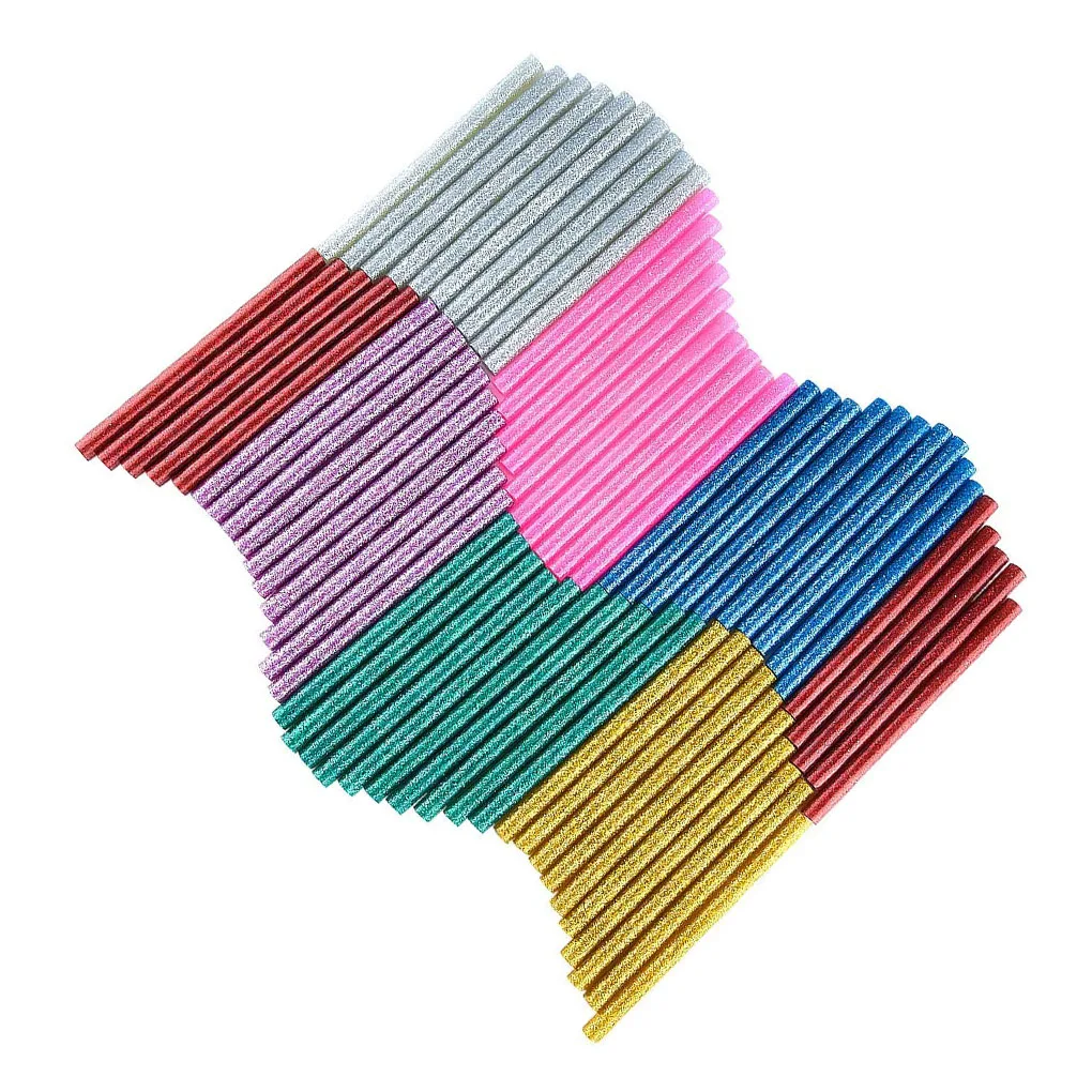 

70Pcs/set Colored Hot Melt Glue Sticks 7mm Adhesive Assorted Glitter Glue Sticks Professional For Electric Glue Gun Craft Repair