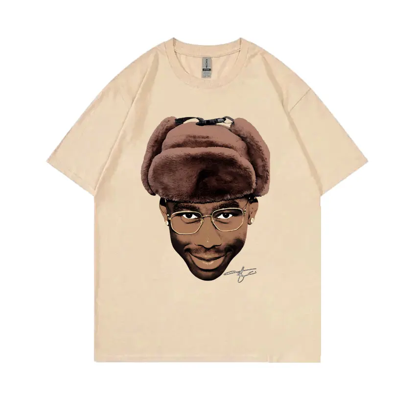 Tyler The Creator Mugshot Chromakopia Graphic T-Shirts Men Women Hip Hop Oversized Tee Shirt Streetwear Fashion Men's Clothing