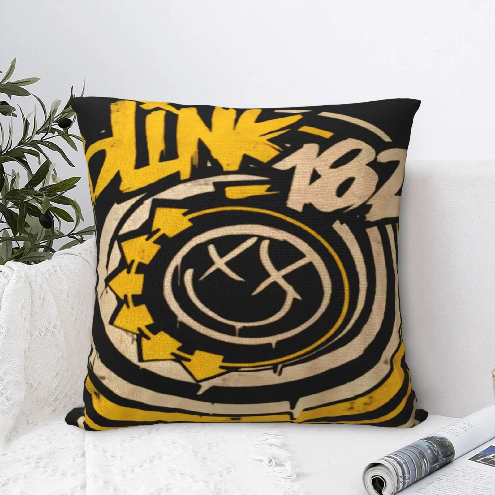 

Роскошный чехол для подушки Blink 182 Band Ba, современный чехол для подушки, декоративный чехол для подушки, чехол для телефона, белый