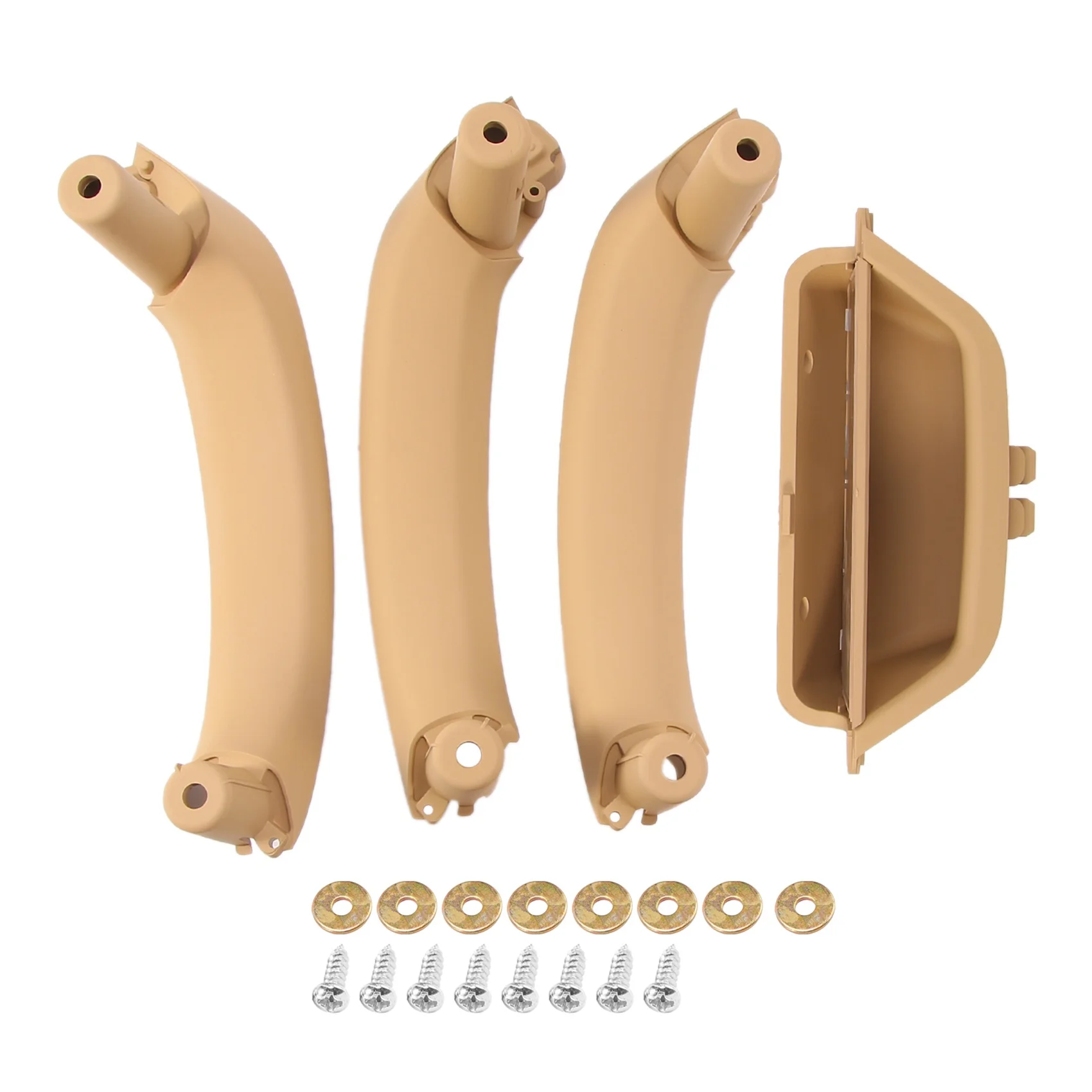 

4Pcs Car Inner Door Armrest Panel Door Pull Handle Set Inner Door Handrail For-BMW X3 X4 F25 F26 2010-2016 Cream Color