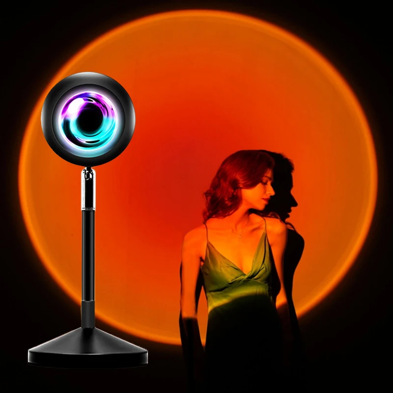 16 цветов закат лампа Радужный проектор светильник 4 режимами дистанционного