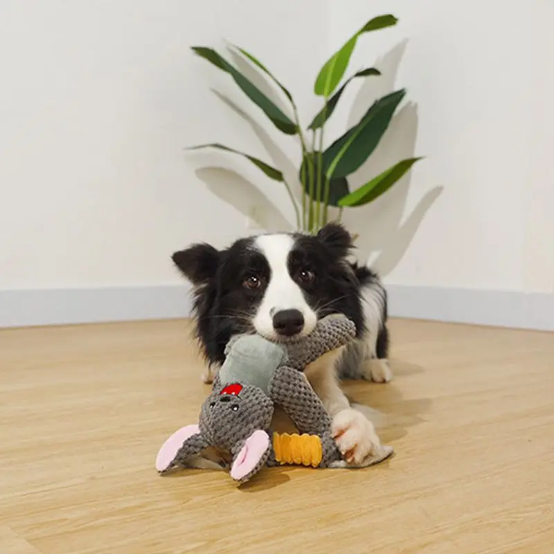 New Pet Plush Toy Cat Dog Sounding Chew Puzzle with Twine Teeth Cleaning Wear Resistant for Home Outdoor Puppy Kitten |