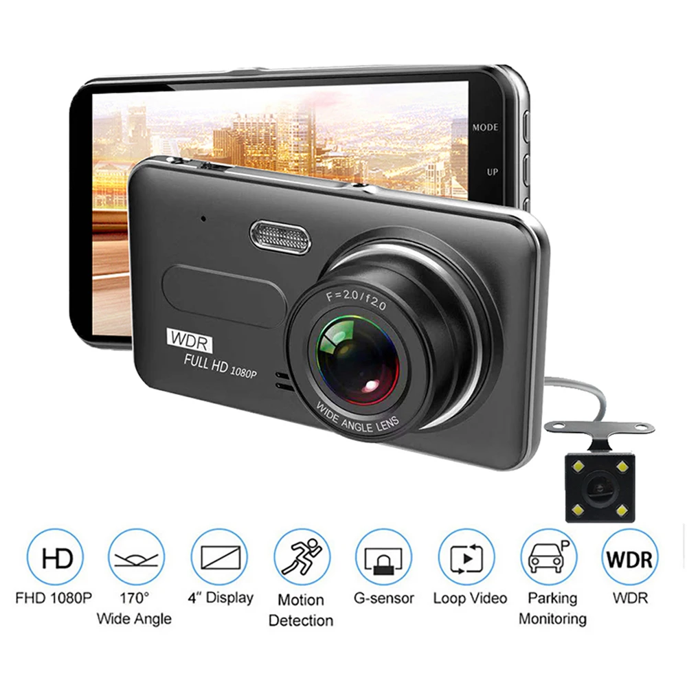 

Car DVR Full HD 1080P Dash Cam Rear View Vehicle Video Recorder 24H Parking Monitor Auto Motion Detector Night Vision G-sensor