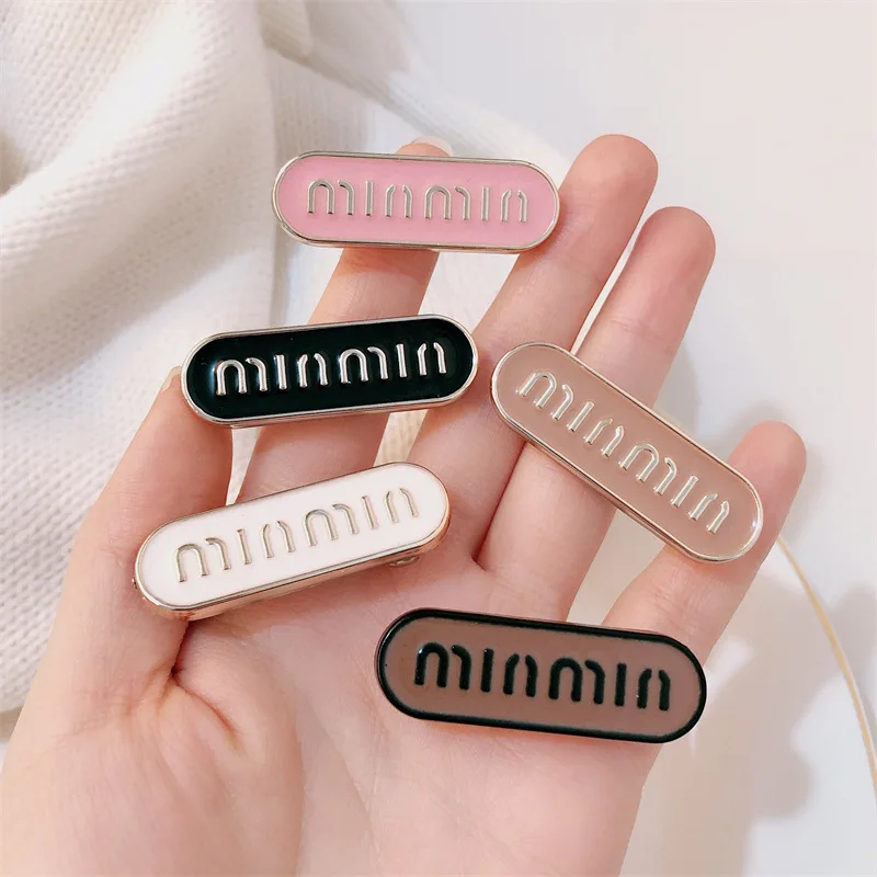 Корейский резиновый овальный пружинный зажим с надписью женский простой и милый