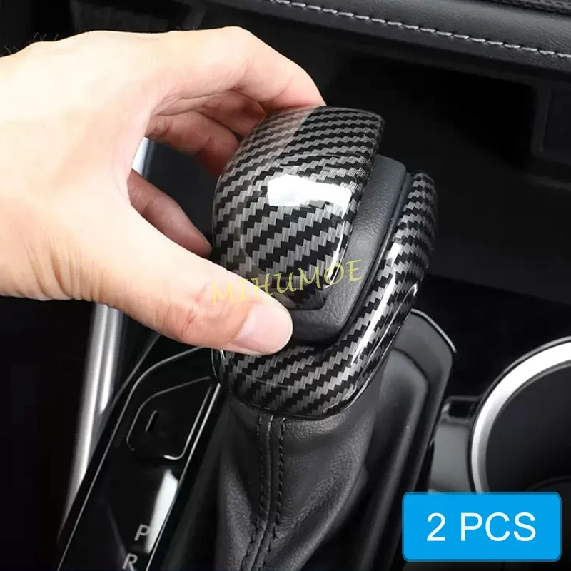 

Carbon Fiber Interior Gear Shift Knob Cover Cap Trims For Toyota Highlander RAV4 Kluger Venza Harrier Suzuki Across