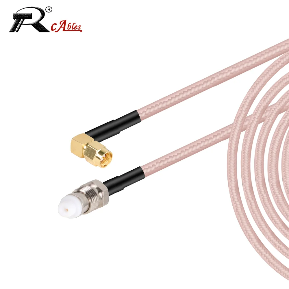 

Коаксиальный кабель с разъемом SMA, коаксиальный удлинитель с углом 90 на разъем FME FemaleJack RG316, 10-50 см