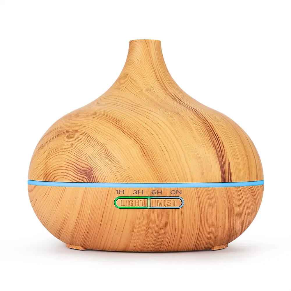 

Wood Grain Remote Control Aroma Diffuser Ultrasonic Humidifier Household Environmentally Friendly Colorful Lamp