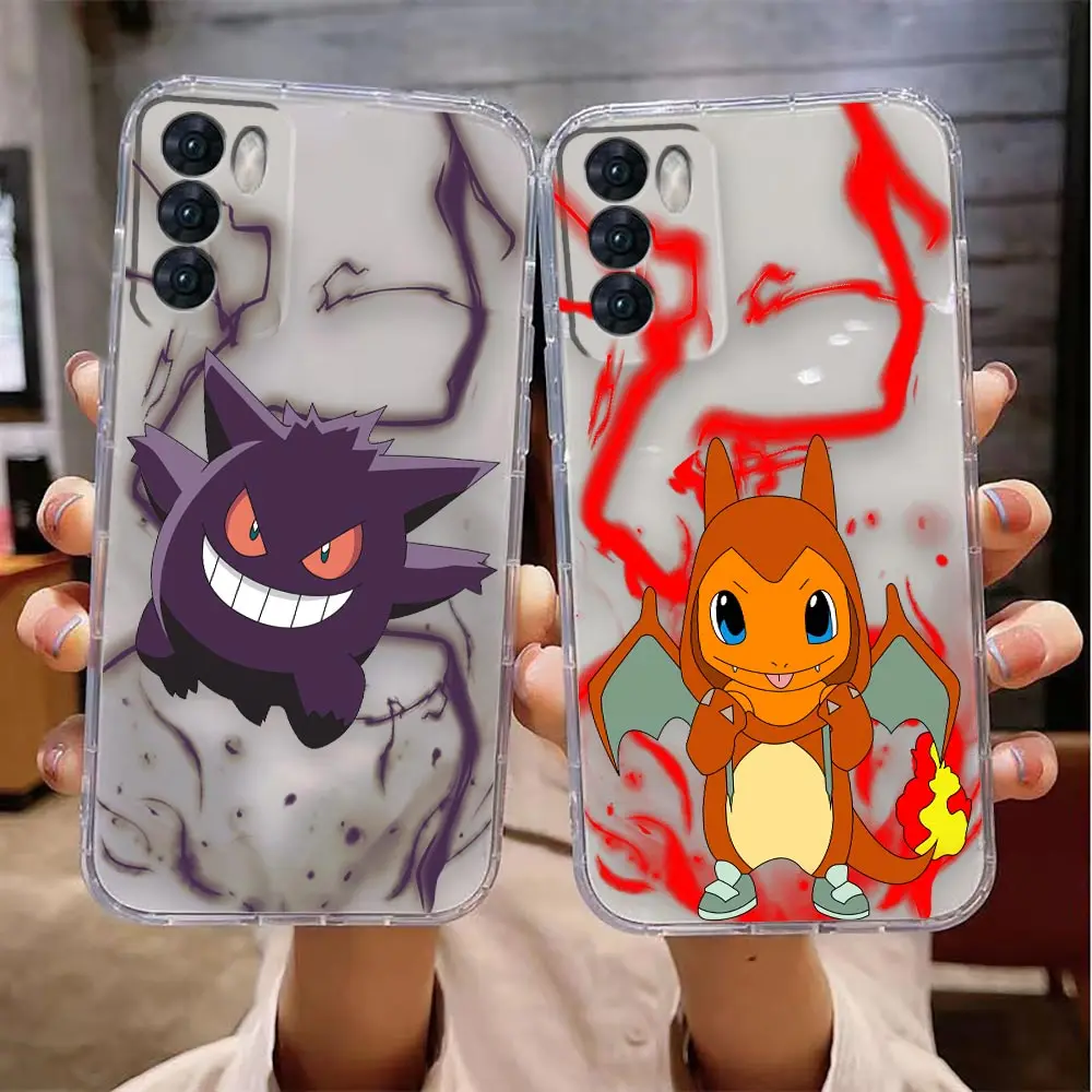 

Clear Phone Case For VIVO X90 X80 X70 X60 X50 X30 X27 X23 X21I X20 PRO PLUS Case Funda Coque Shell P-Pikachu P-Pokemon G-Gengar