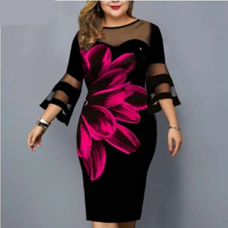 Рисунок 3 - Платье женское с цветочным принтом и рукавом-фонариком