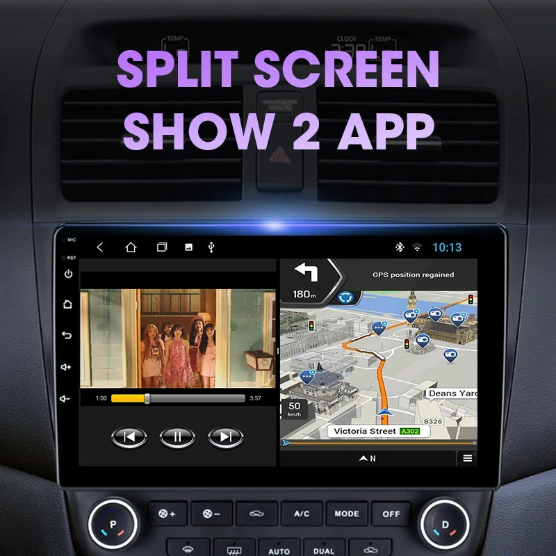 Автомагнитола JMCQ 2DIN Android 10 4G + WiFi DSP CarPlay мультимедийный видеоплеер для Honda Accord 7