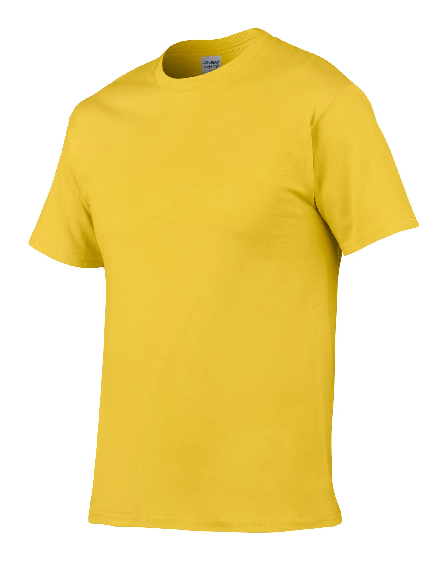 

2021 cotton round collar short sleeve T-shirt pure color shirt