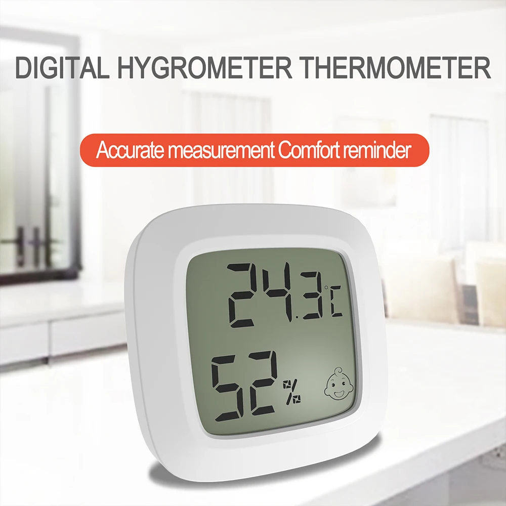 

Цифровой мини-термометр с ЖК-дисплеем, комнатный гигрометр с магнитным всасыванием