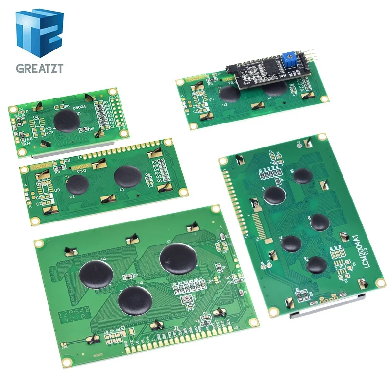 Модуль ЖКД синий зеленый экран для Arduino 0802 1602 2004 12864 ЖК-символ UNO R3 Mega2560 дисплей