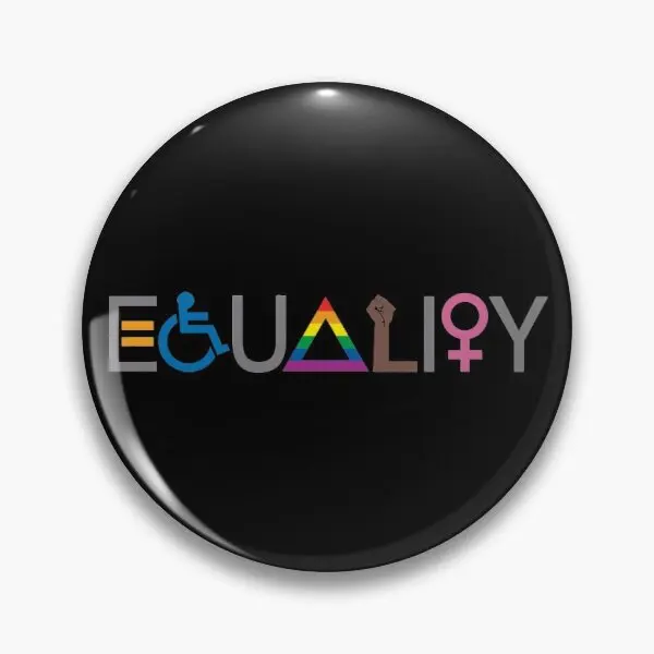 

Equality V2 For Dark Fabric Customizable Soft Button Pin Collar Gift Creative Decor Funny Hat Clothes Fashion Cute Brooch Lover