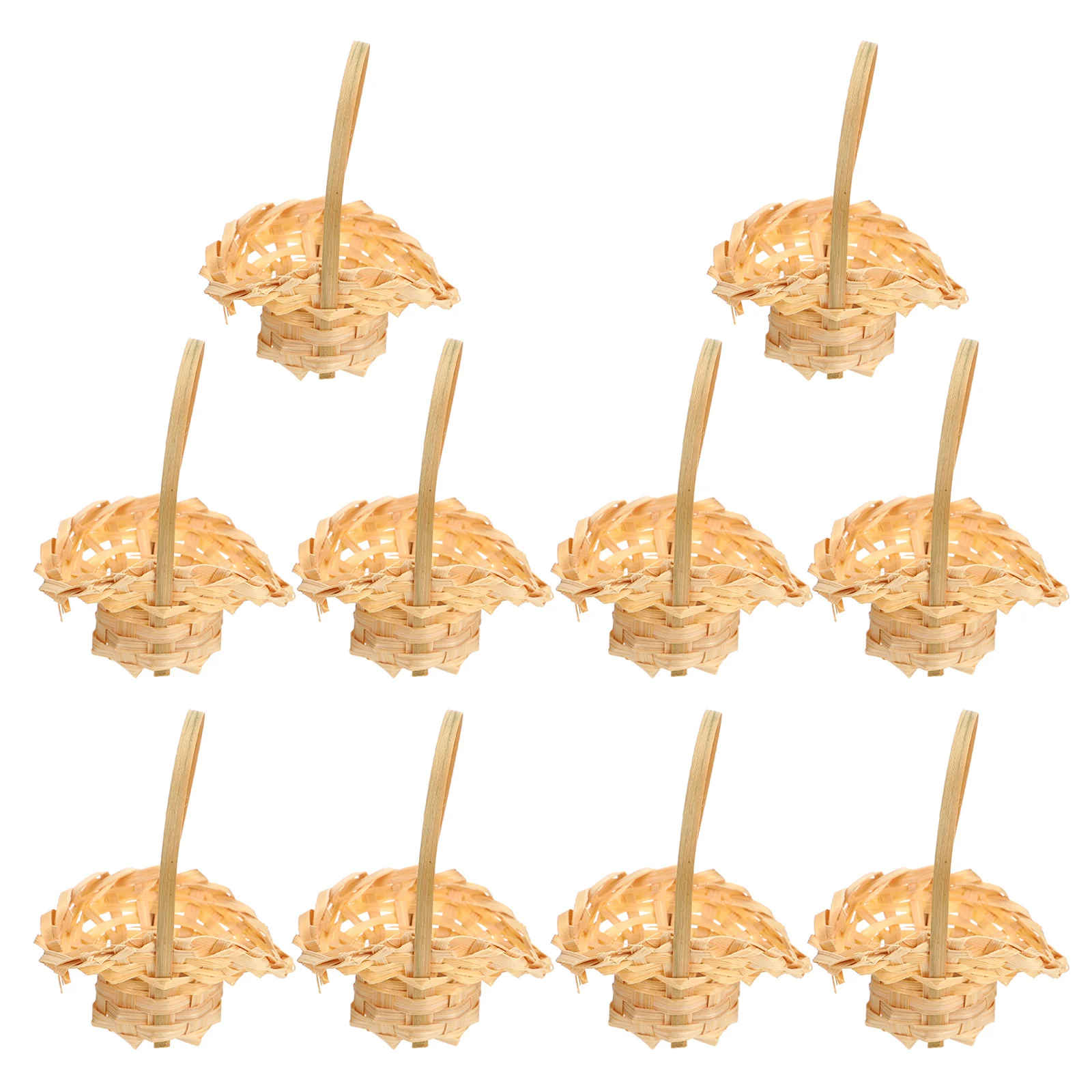 

Basket Mini Baskets Flower Woven Wicker Rattan Candy Picnic Small Wedding Fruit Miniature Serving Storagebread Tinyholder Easter