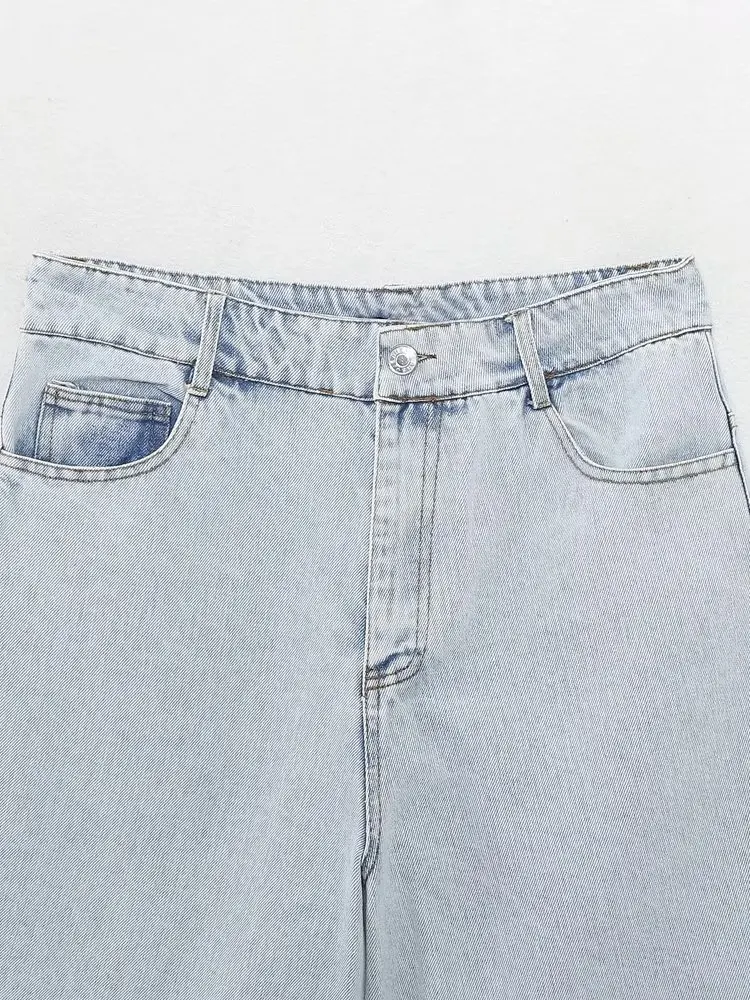 Withered Fashion High Waist Washed Distressed Shorts Ladies Summer Bermuda High Street Women's Denim Shorts