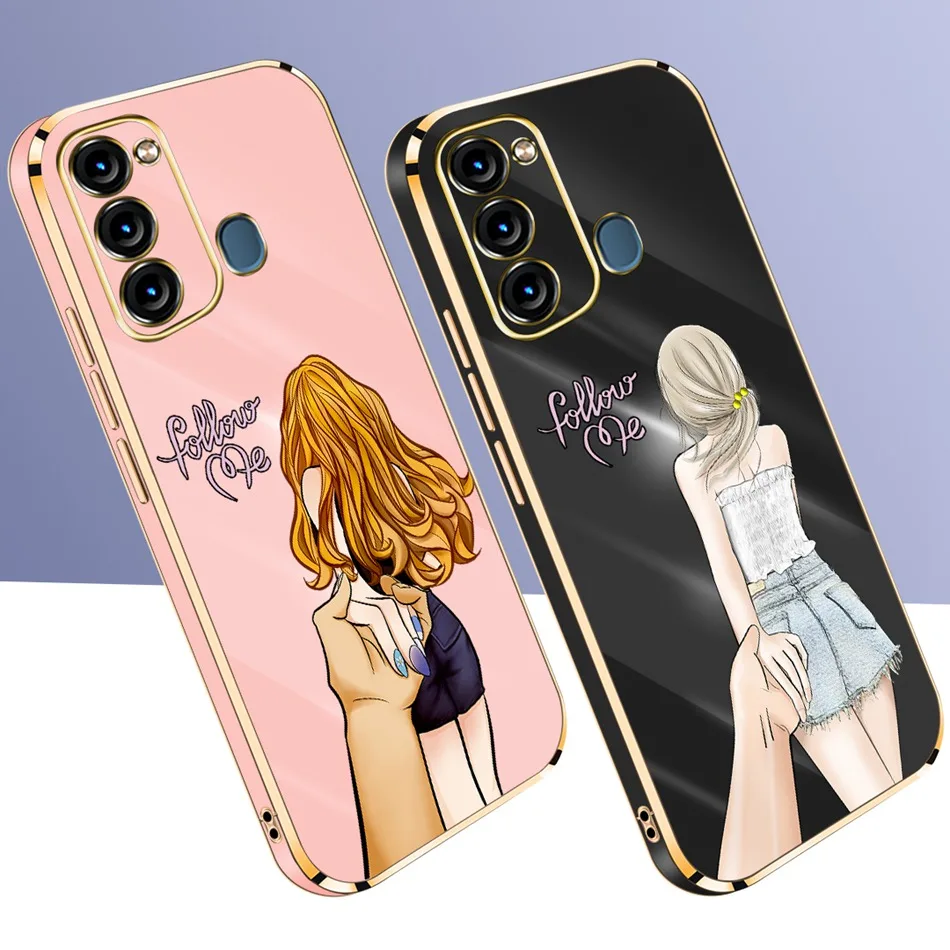 Чехол для Itel Vision 3 чехол S17 элегантный мягкий силиконовый с цветочным рисунком