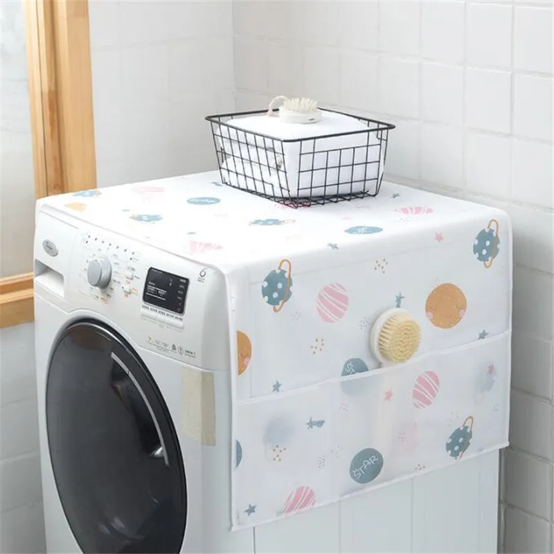 Nordic Sunscreen Washing Machine Cover Creative Multifunction Household Waterproof Microwave Oven Dust Coverd Storage Bags