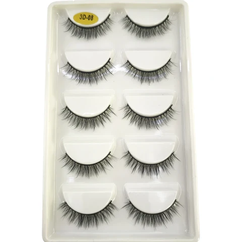 AMSDCN 5 пар 3D синтетические накладные ресницы