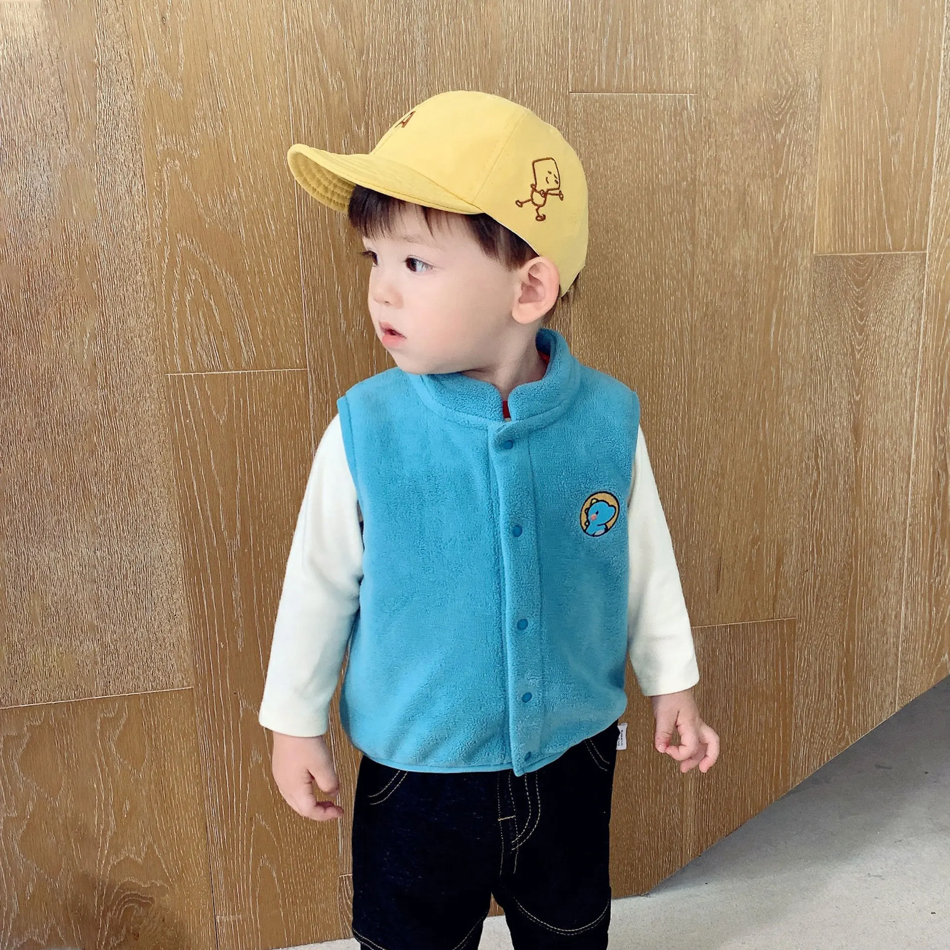 

2-7Y Children Casual Vests Coats Spring Autumn Baby Boys Girls Waistcoats Single Breasted Keep Warm Kids Outerwear Clothes Hw26