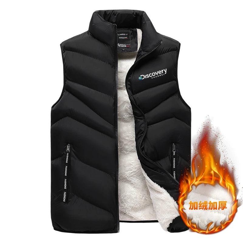 

Discovery Channel Zipper Warm Vest Coats Men thick cotton vest male autumn winter vests Men's cotton vest mens high quality vest