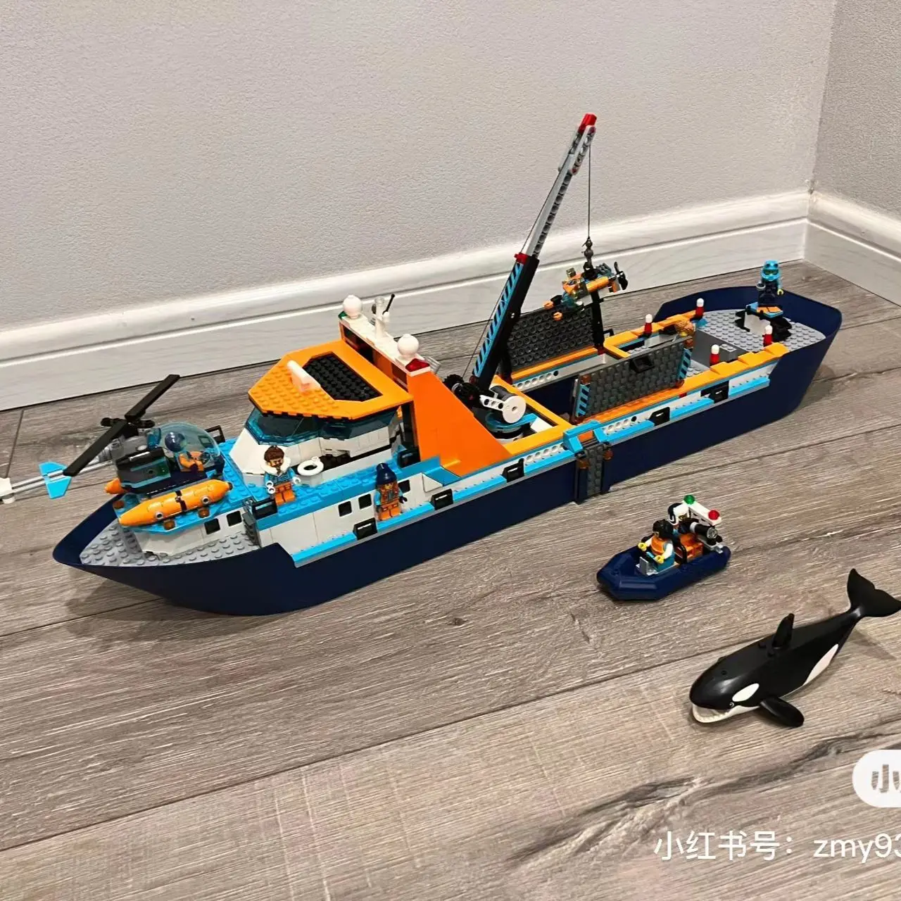

2023 NEW 60368 Arctic Explorer Ship Building Block Urban Ocean Reconnaissance Ship Model Toys For Kids Birthday Gifts