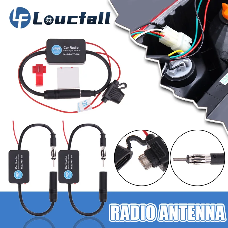 

12V Car Radio Aerials Universal Auto Car FM Antenna Amplifier Signal Amp Booster Radio FM for Marine Car Vehicle Boat Antenna