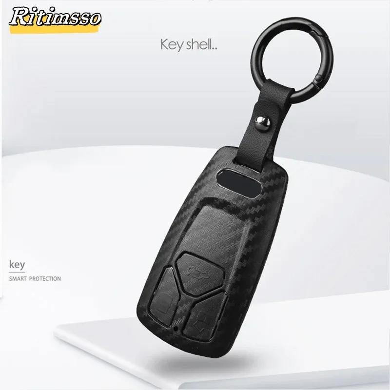 Карбоновый Автомобильный ключ из АБС-пластика задняя крышка для Audi A4 A4L A5 Q5 Q7 TT TTS 8S