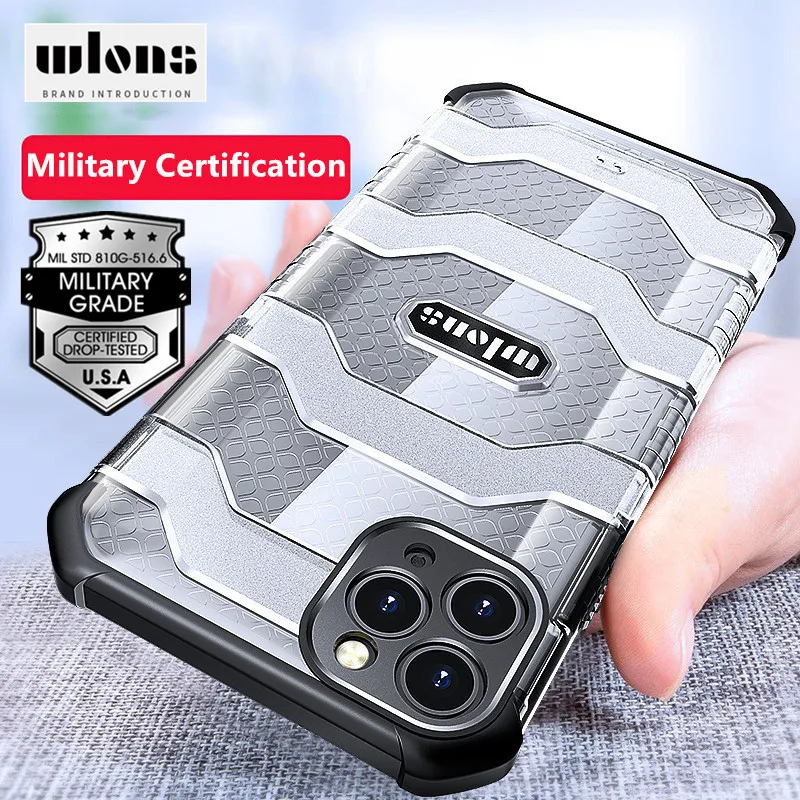 

For Apple iPhone 12 Mini iPhone12 Case Wlons Military Rugged Armor Case for iPhone 12 Pro Max Drop-tested Protection Back Cover