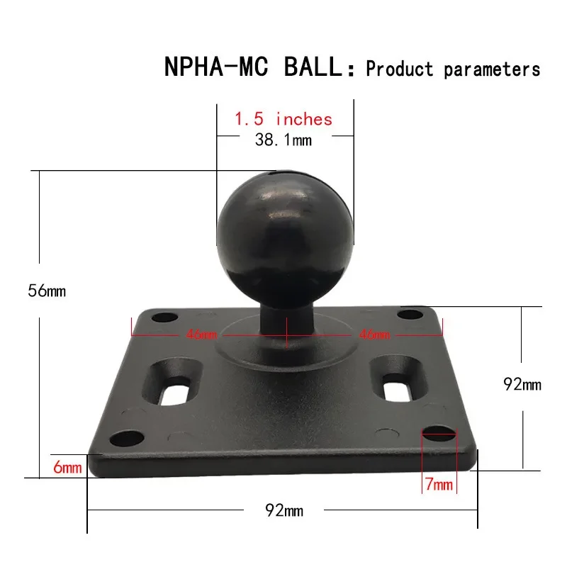 Алюминиевая шаровая Головка 1 5 дюйма двойное крепление для камеры мотоцикла