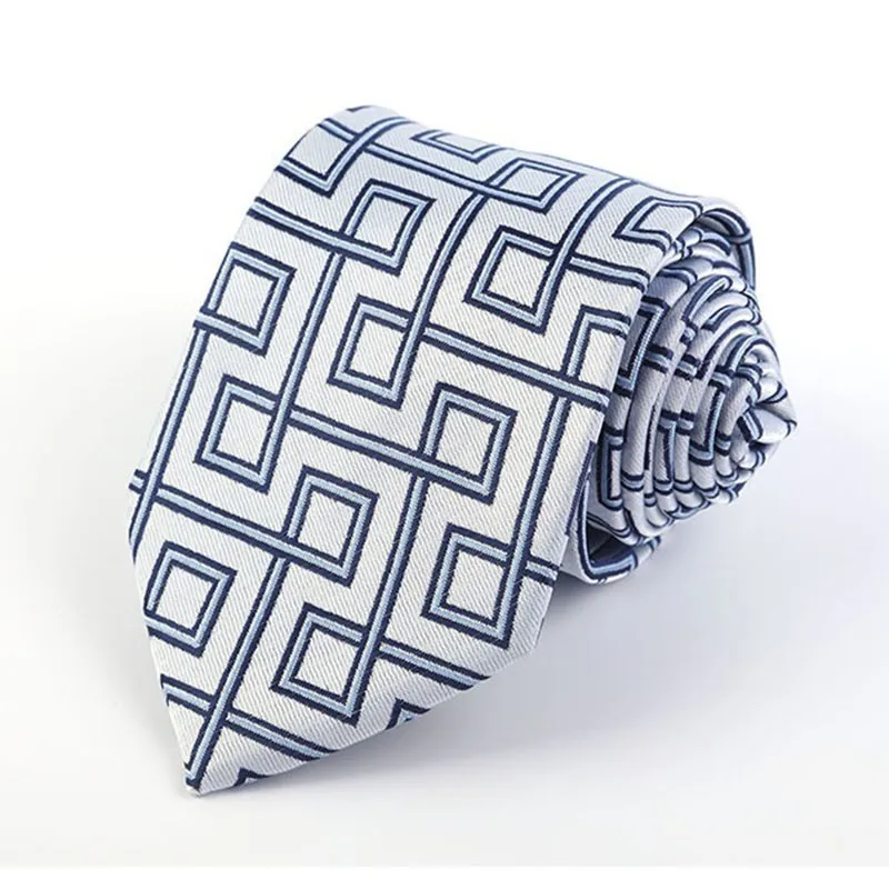 

2/1pcs Blue Tie For Men Polyester Striped Neck Tie for Wedding Business Adult Suits Skinny Ties Men Necktie