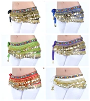 new belly dance hip scarves belly dancing waist belts gypsy costume accessories fringe wrap coins belts hip scarf belt