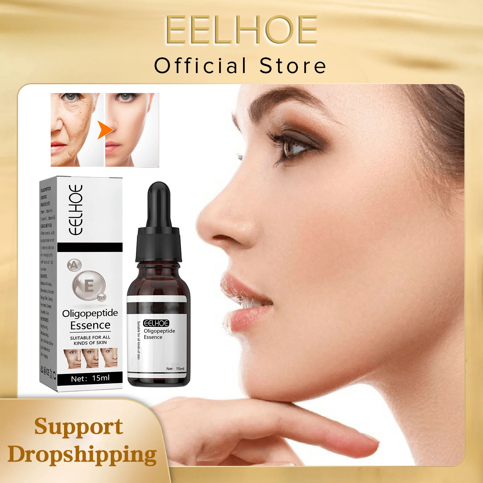 

EELHOE Anti Wrinkle Serum Effective Fade Fine Lines Shrink Pores Nourish Moisturizing Lifting Firming Tightening Cream for Face