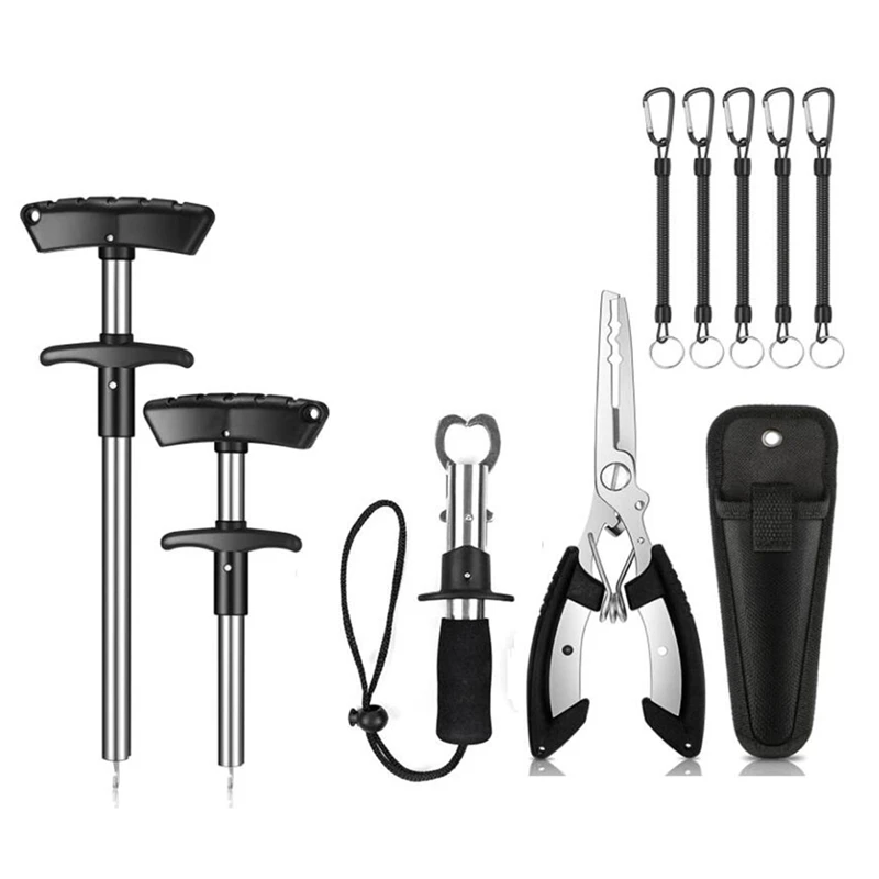 

Fishing Tool Set,Hook Remover,Fishing Tongs with Sheath,Fish Control Device,Missing Rope,Portable Fishing Tool Group