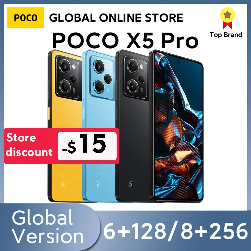

Global Version POCO X5 Pro 5G Smartphone 6GB 128GB/8GB 256GB Snapdragon 778G 120Hz Flow AMOLED DotDisplay 108MP 67W NFC Original