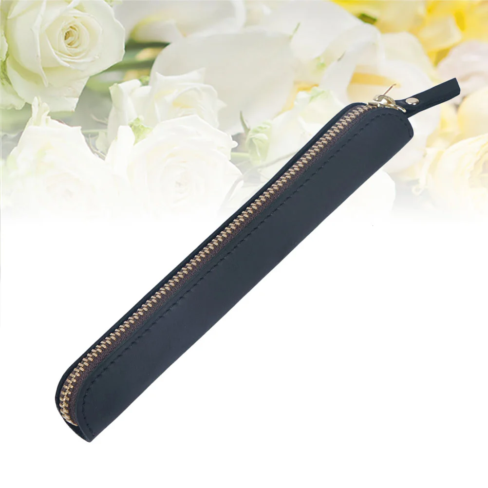 

Zipper Pen Pouch Holder Bag Pen Case for Fountain Ballpoint Pen (Black)