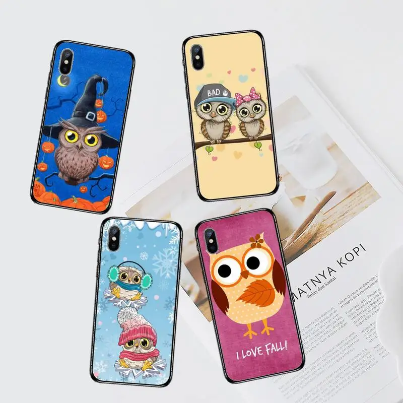 

Owl cute animal Phone Case For iphone 12 11 13 7 8 6 s plus x xs xr pro max mini shell