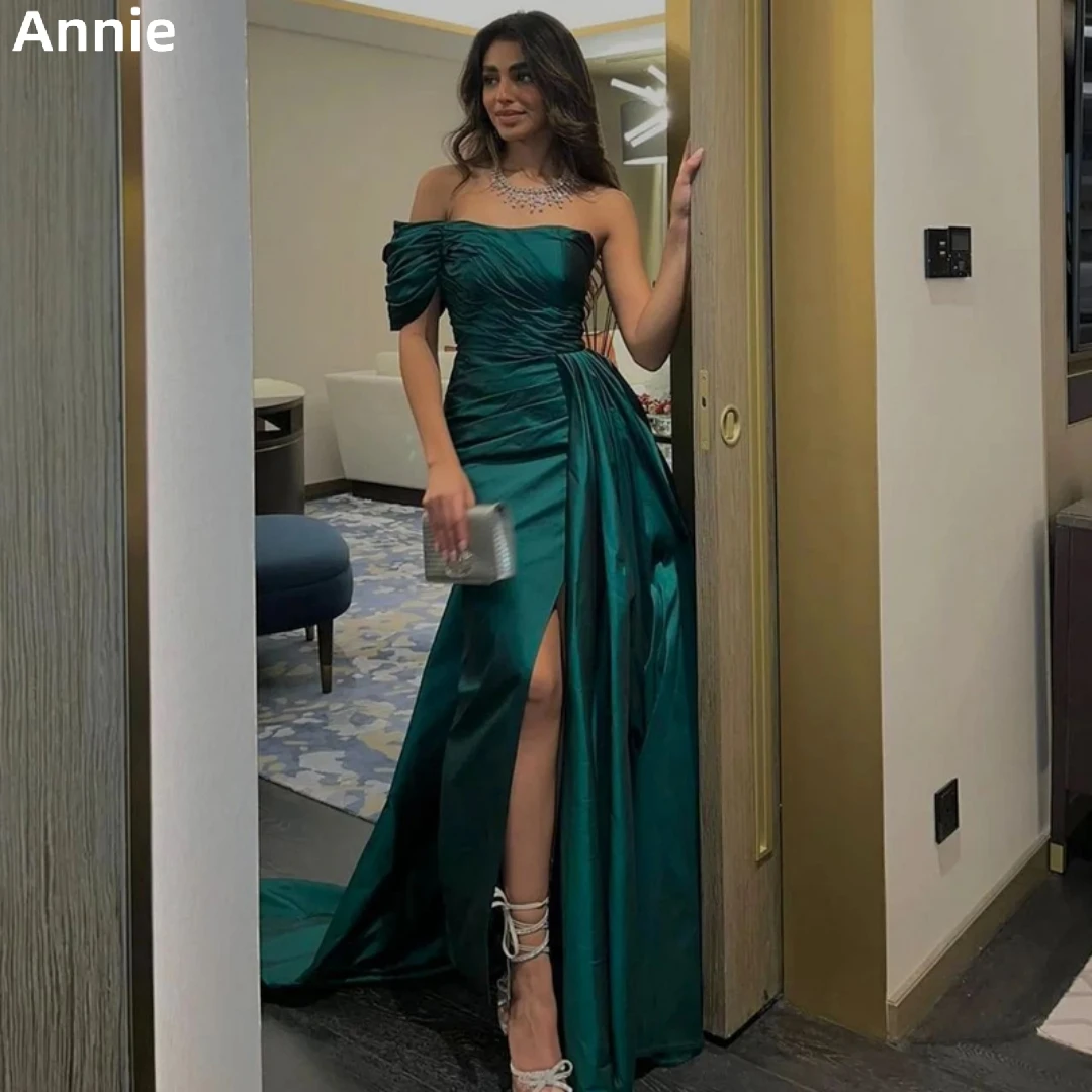 

Annie Strapless Sexy Side Slit Prom Dresses Dark Green Fishtail Cocktail Custom Evening Dresses Grace 2023 Damen Abendkleid