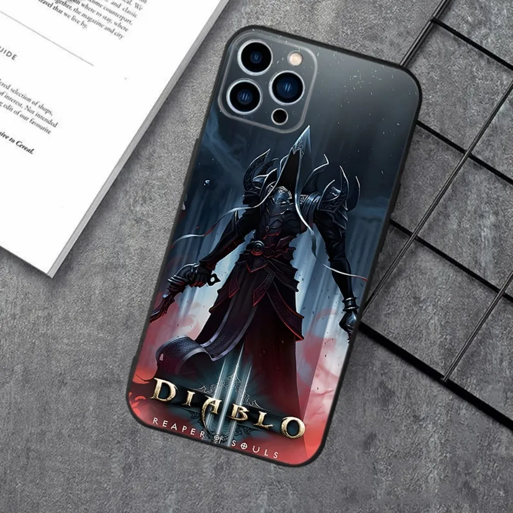 Игровой чехол для телефона D-Diablo 3 4 Apple iPhone 15 14 13 12 11 XS XR X 8 7 Pro Max Plus mini силиконовый