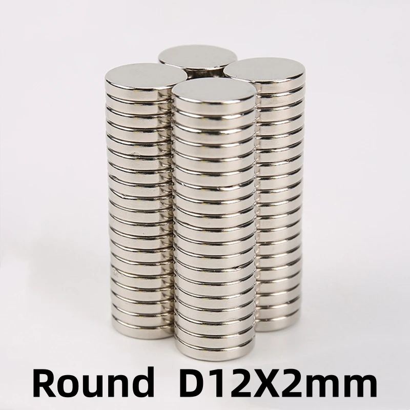

D12X2mm Circular Neodymium Iron Boron Strong Magnetic Small Magnet NdFeB Strong Magnetic Disk Magnet Rare Earth Permanent Magnet