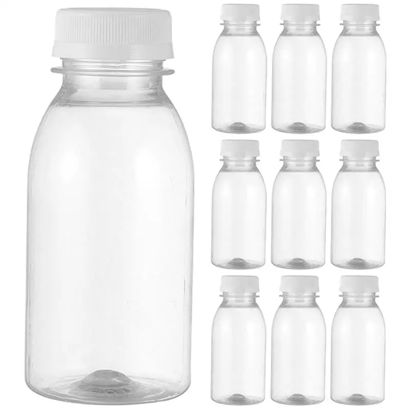 12pcs Empty Drinking Milk Juice Storage Bottle Refillable Beverage Bottle Beverage Juice Split Bottle Breakfast Milk Bottle