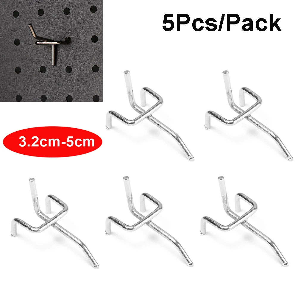 

Durable Peg Board Hooks Storage Peg Iron Metal Parts Silver Storage Racks