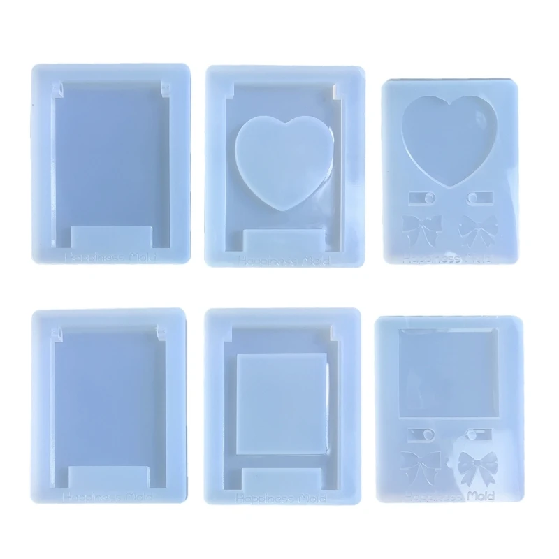 

Standing Plate Resin Mold Kit,Picture Frame Silicone Mold DIY Jewelry Casting Mold Heart Keychain Pendant Epoxy Mold