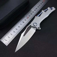 dark war m390 balde tactical folding knife tc4 titanium outdoor camping hunting survival pocket utility edc tools self defense