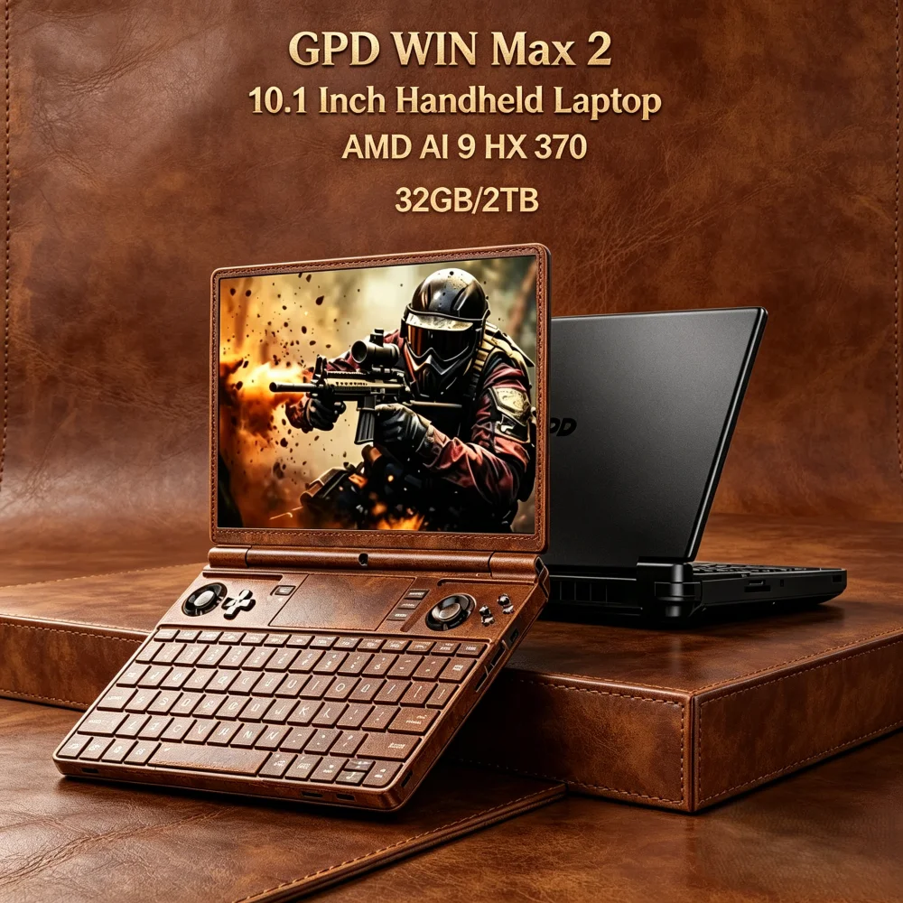 Фото Портативный игровой ноутбук GPD WIN Max 2, 10,1-дюймовый большой экран, процессор AMD Ryzen, Windows 11, портативный игровой UMPC, ультрабольшой размер №3