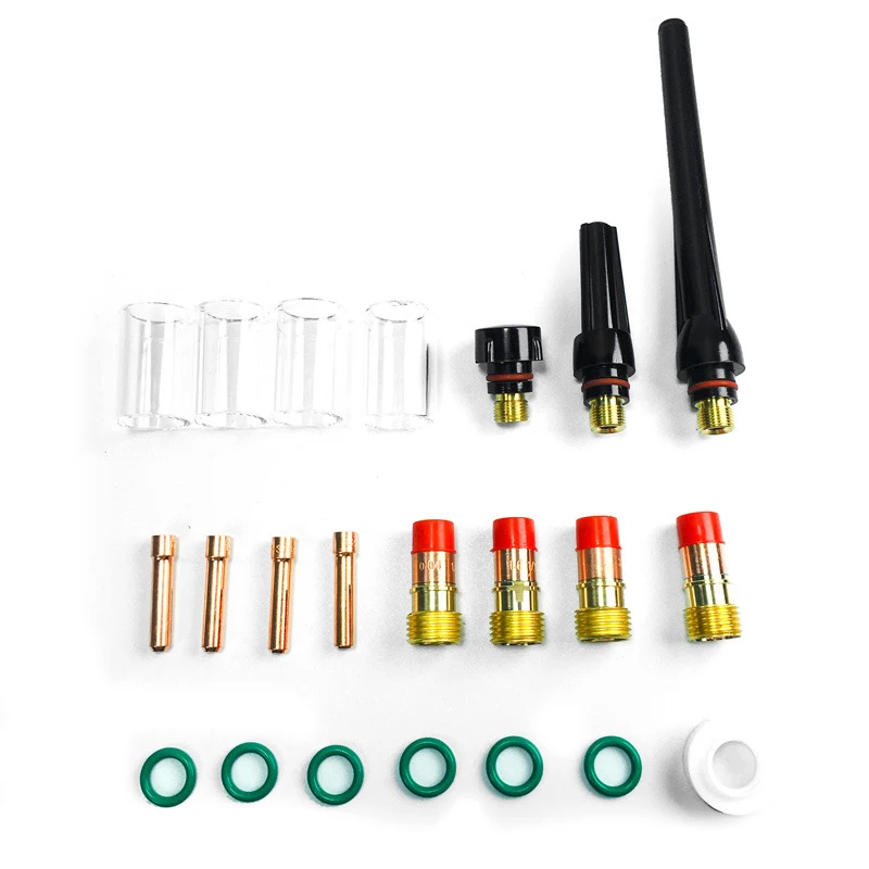 

22pcs TIG Welding Torch Stubby Gas Lens Pyrex Glass Cup Kit For WP-17/18/26